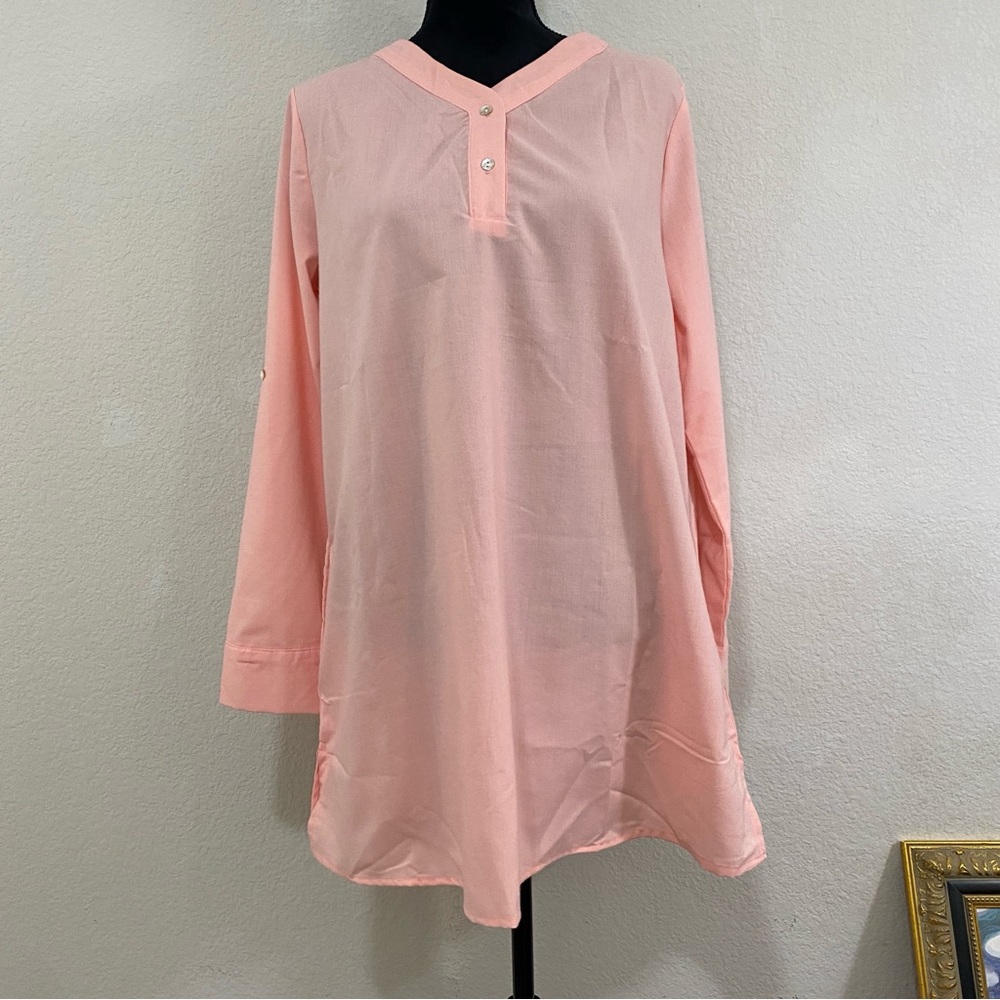 MISSLOOK Light Pink Long Sleeve Tunic